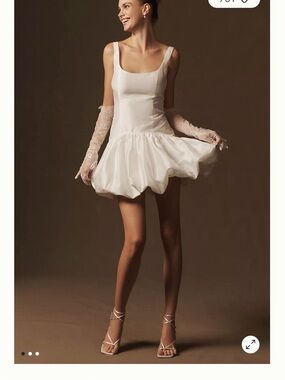 Hutch White Mini Bubble Dress